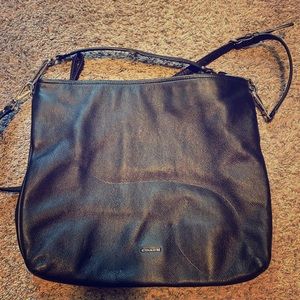 Coach Crossbody Black Pebbled Leather Purse